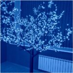 Светодиодное дерево Сакура 2,4 метра синее