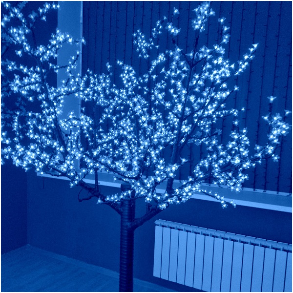 Светодиодное дерево Сакура 2,4 метра синее