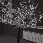 Светодиодное дерево Сакура 2,4 метра белое