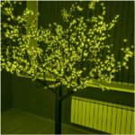 Светодиодное дерево Сакура 2,4 метра желтое