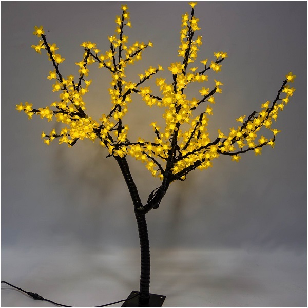 Светодиодное дерево Сакура 1,5 метра желтое