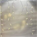 Гирлянда Бахрома тепло-белая прозрачный провод