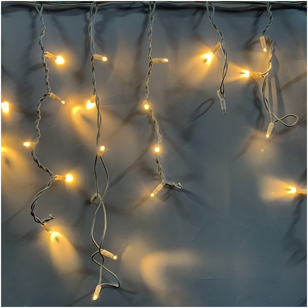 Гирлянда Бахрома тепло-белая 3 метра