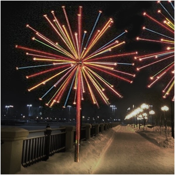 Светодинамическая конструкция Салют