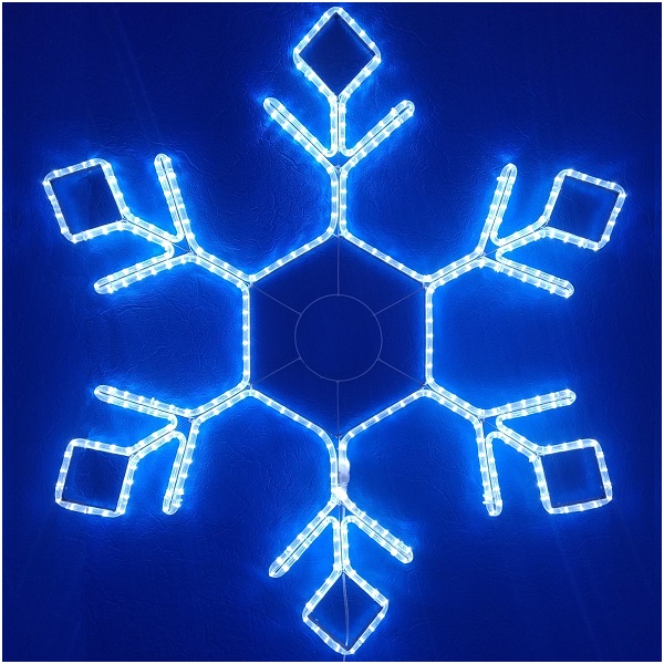 Светодиодная снежинка белая
