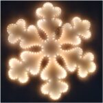Светодиодная снежинка тепло-белая