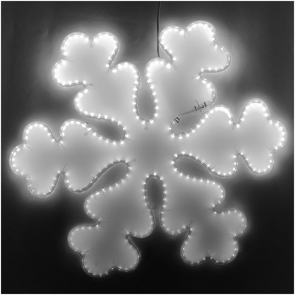 Светодиодная снежинка белая