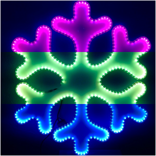 Светодиодная снежинка RGB