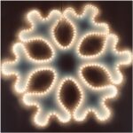 Светодиодная снежинка тепло-белая
