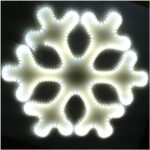 Светодиодная снежинка белая