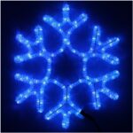Светодиодная снежинка синяя