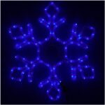Светодиодная снежинка синяя