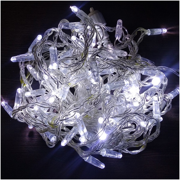Гирлянда Нить белая прозрачный провод