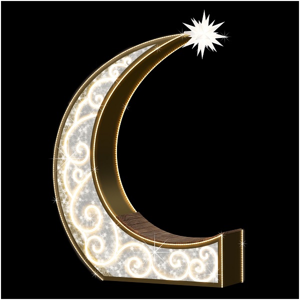 Светодиодная конструкция Скамейка Луна