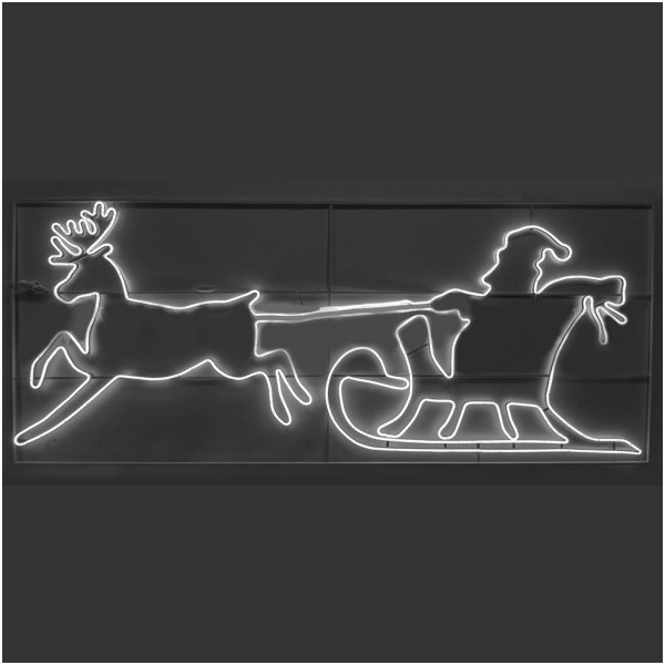 Мотив из мини-неона Олень и Дед-Мороз