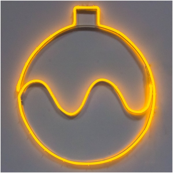 Мотив из мини-неона Шар желтый