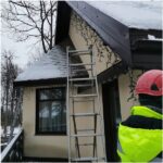 Монтаж заказчику гирлянды Бахрома