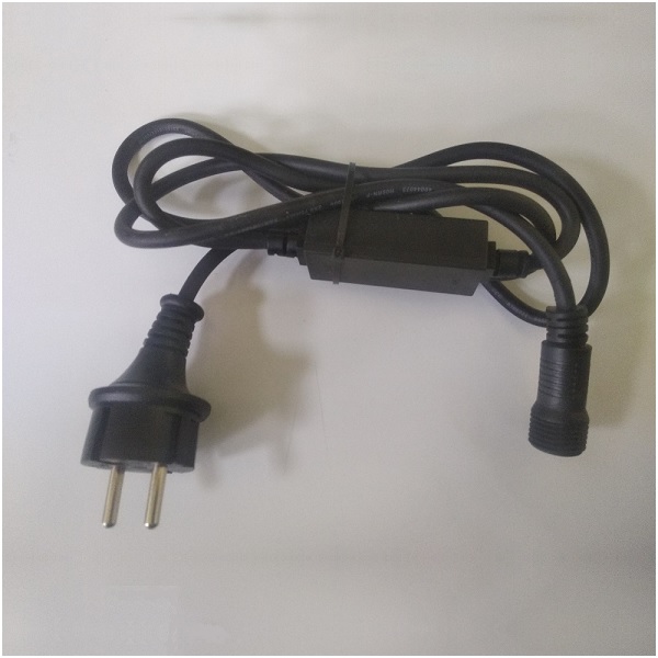 СЕТЕВОЙ ШНУР К ГИРЛЯНДАМ БАХРОМА (ЧЕРНЫЙ)